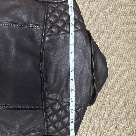 All Saints Dark Brown / Oxblood Leather Jacket - Picture 13 of 16